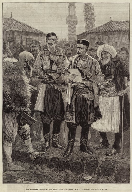 The Albanian Question, the Montenegrin Minister of War at Podgoritza by Richard Caton Woodville junior