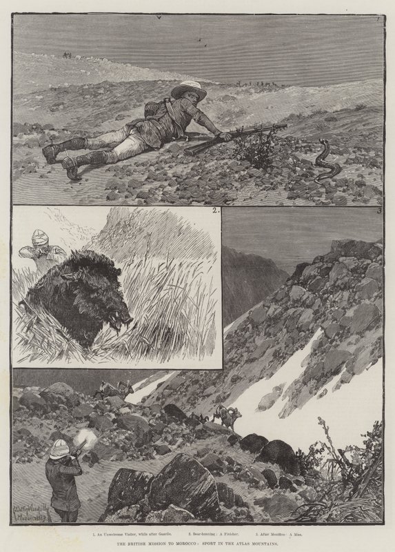 The British Mission to Morocco, Sport in the Atlas Mountains by Richard Caton Woodville junior