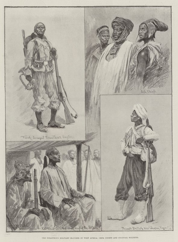 The Disastrous Military blunder in West Africa, Sofa Chiefs and Colonial Soldiers by Richard Caton Woodville junior