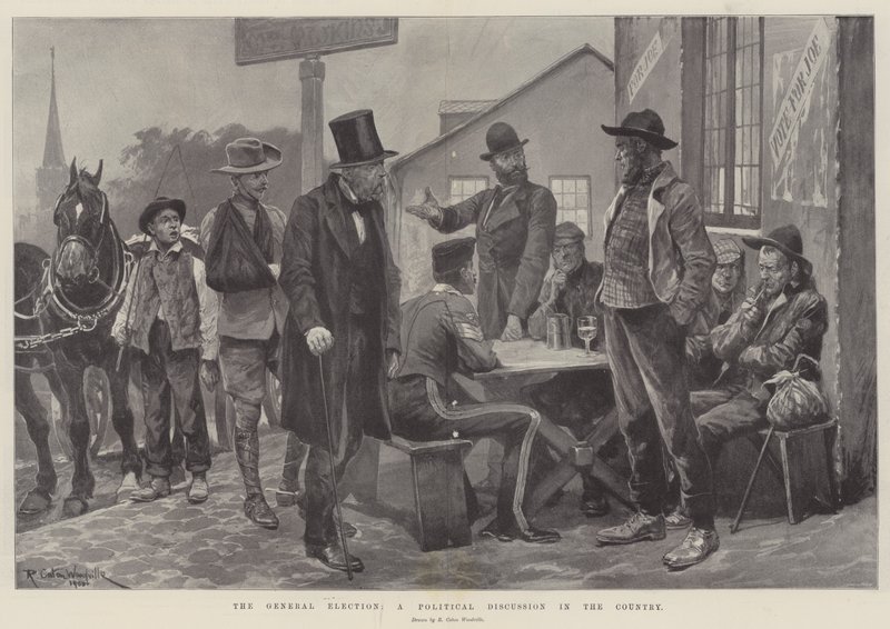 The General Election, a Political Discussion in the Country by Richard Caton Woodville junior