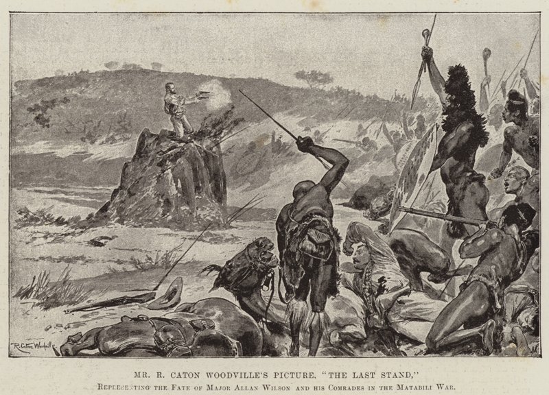 The Last Stand, representing the Fate of Major Allan Wilson and his Comrades in the Matabili War by Richard Caton Woodville junior