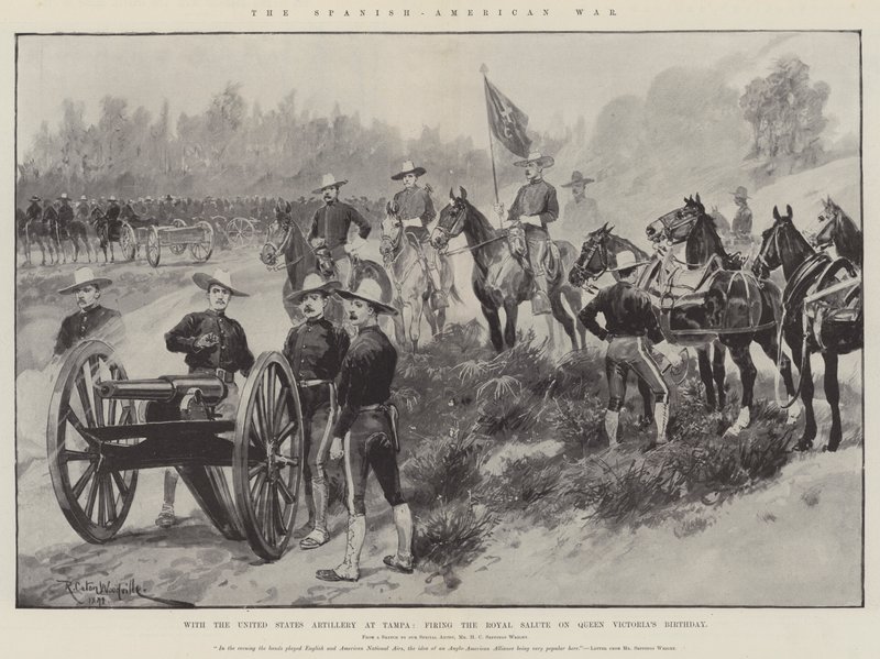 The Spanish-American War, with the United States Artillery at Tampa, Firing the Royal Salute on Queen Victoria
