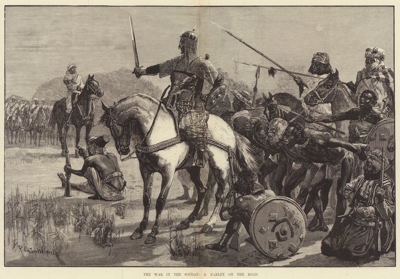 The War in the Soudan, a Parley on the Road by Richard Caton Woodville junior