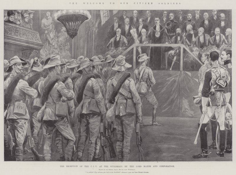 The Welcome to Our Citizen Soldiers by Richard Caton Woodville junior
