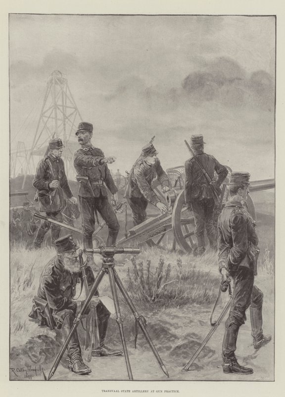 Transvaal State Artillery at Gun Practice by Richard Caton Woodville junior