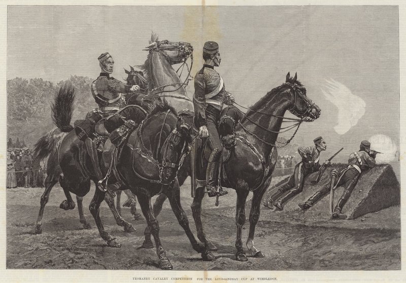 Yeomanry Cavalry Competition for the Loyd-Lindsay Cup at Wimbledon by Richard Caton Woodville junior