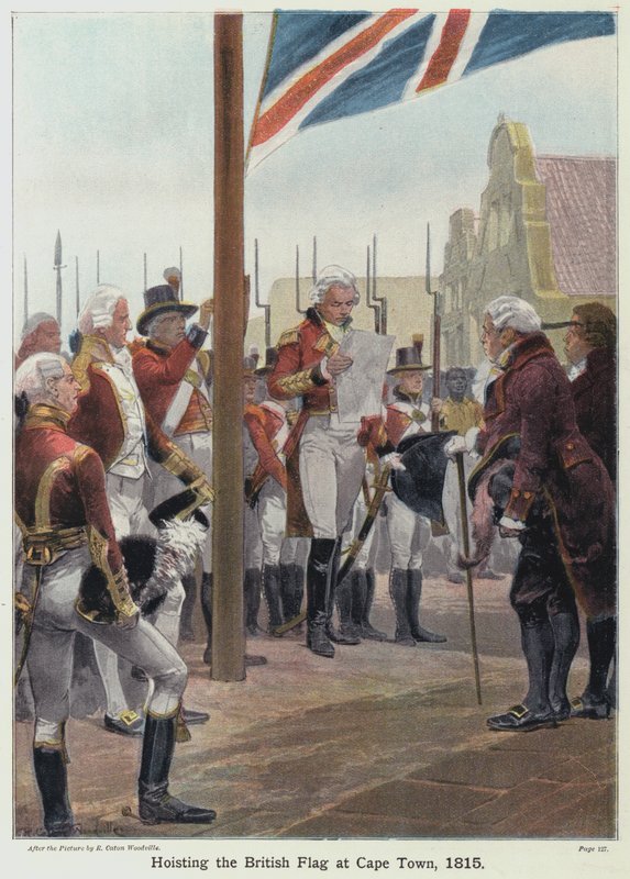 Hoisting the British Flag at Cape Town, 1815 by Richard Caton II Woodville