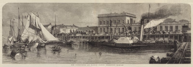 New Custom-House and Railway Station, Folkestone by Richard Principal Leitch