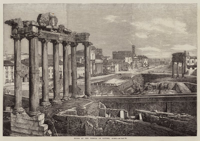Ruins of the Temple of Saturn, Rome by Richard Principal Leitch