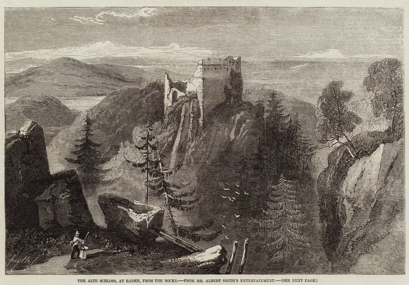The Alte Schloss, at Baden, from the Rocks by Richard Principal Leitch