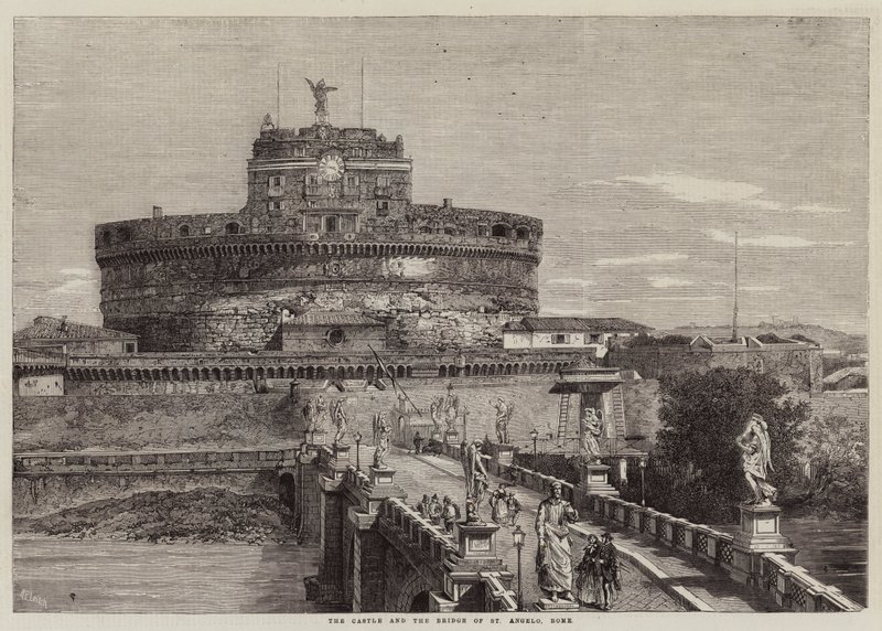 The Castle and the Bridge of St Angelo, Rome by Richard Principal Leitch