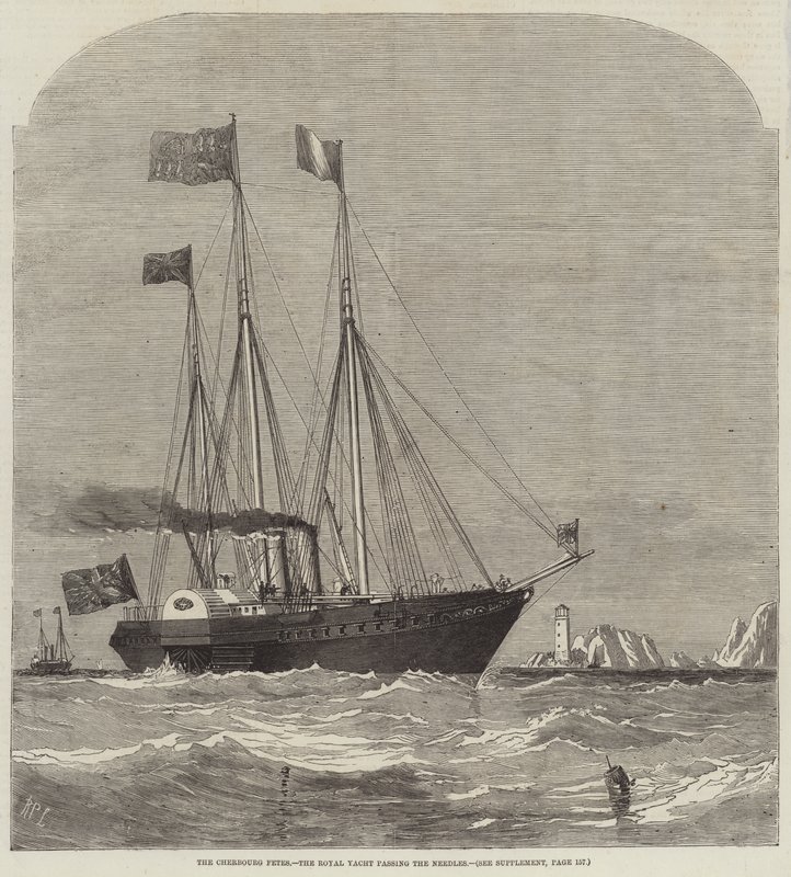 The Cherbourg Fetes, the Royal Yacht Passing the Needles by Richard Principal Leitch