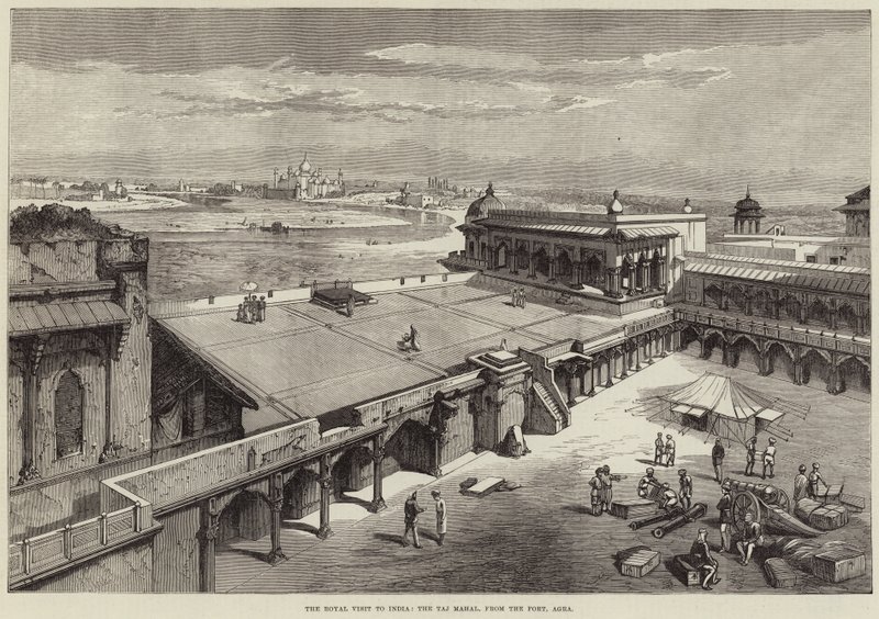 The Royal Visit to India, the Taj Mahal, from the Fort, Agra by Richard Principal Leitch