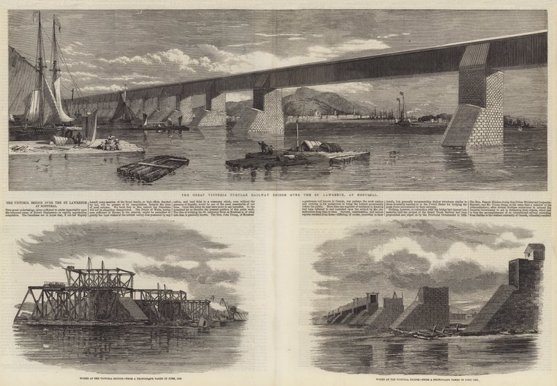 The Victoria Bridge over the St Lawrence at Montreal by Richard Principal Leitch