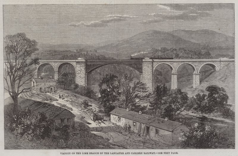 Viaduct on the Lime Branch of the Lancaster and Carlisle Railway by Richard Principal Leitch
