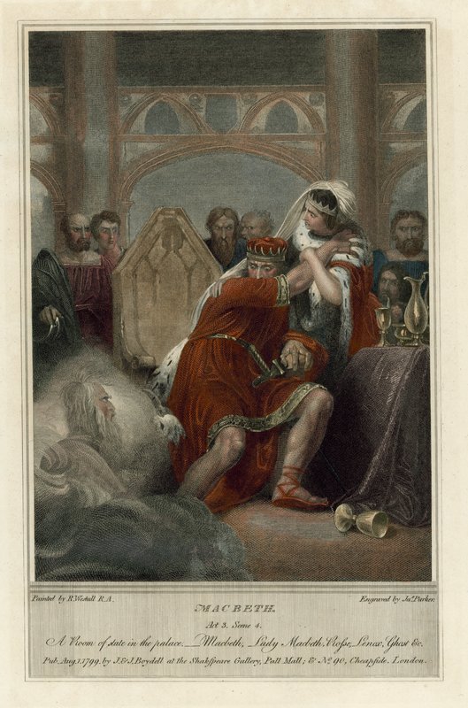 Illustration for Shakespeare’s Macbeth, Act III, Scene 4 by Richard (after) Westall