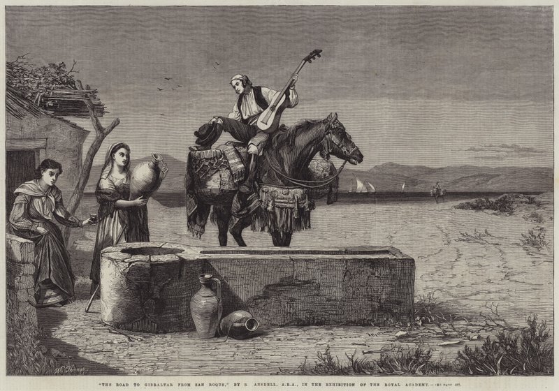 The Road to Gibraltar from San Roque by Richard Ansdell