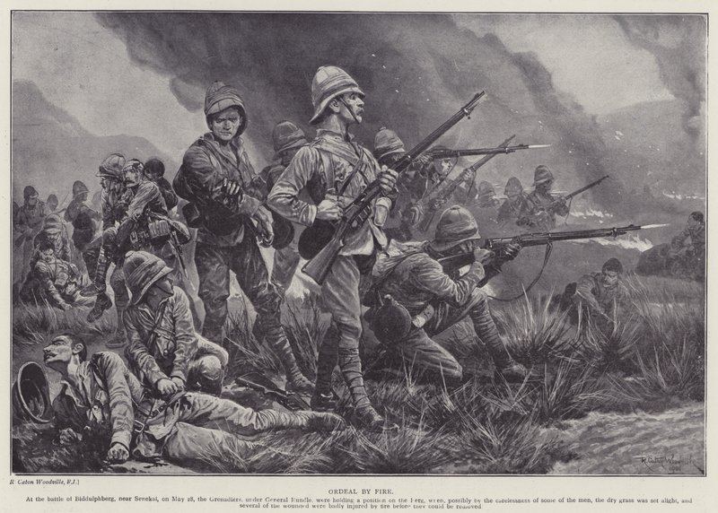 Ordeal by Fire by Richard Caton II (after) Woodville