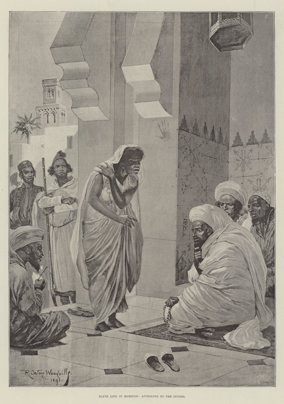 Slave Life in Morocco, appealing to the Judges by Richard Caton II (after) Woodville