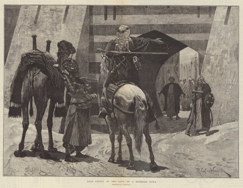 Arab Chiefs at the Gate of a Besieged Town by Richard Caton Woodville junior