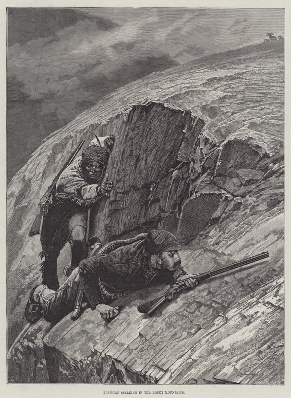 Big Horn Stalking in the Rocky Mountains by Richard Caton Woodville junior
