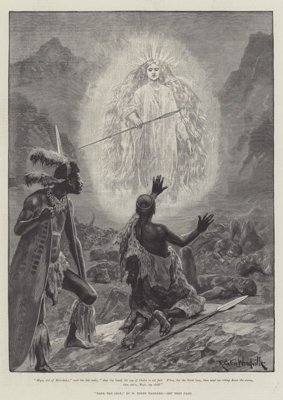 Nada the Lily, by H Rider Haggard by Richard Caton Woodville junior