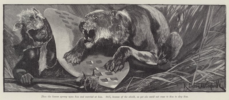 Nada the Lily, by H Rider Haggard by Richard Caton Woodville junior