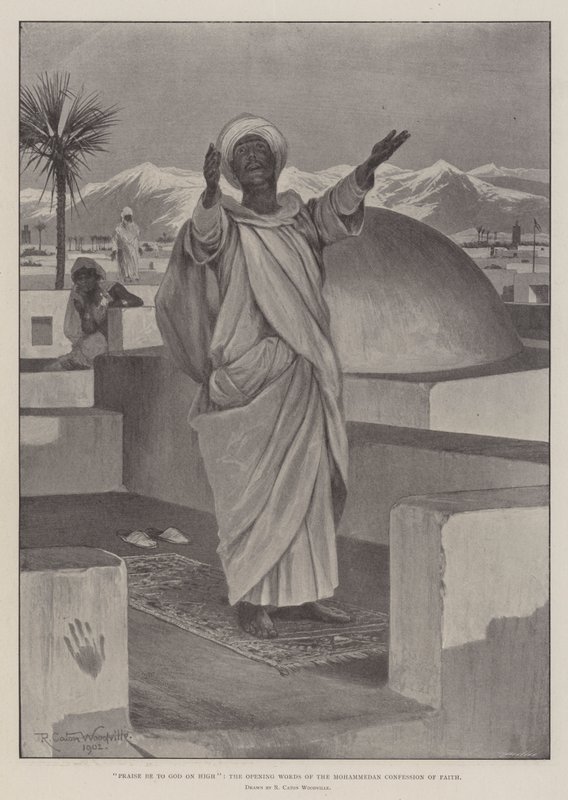 Praise be to God on High, the Opening Words of the Mohammedan Confession of Faith by Richard Caton Woodville junior
