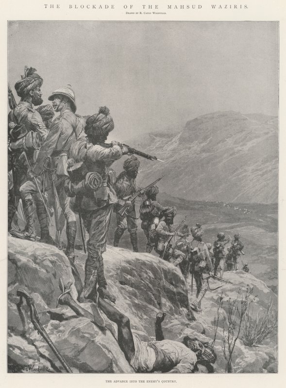 The Blockade of the Mahsud Waziris by Richard Caton Woodville junior