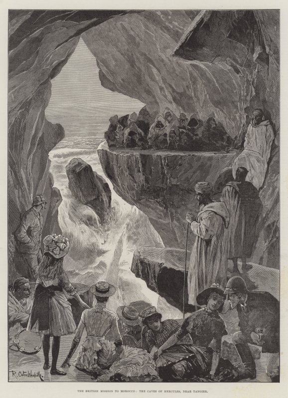 The British Mission to Morocco, the Caves of Hercules, Near Tangier by Richard Caton Woodville junior