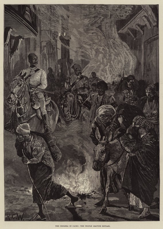 The Cholera in Cairo, the People leaving Boulak by Richard Caton Woodville junior