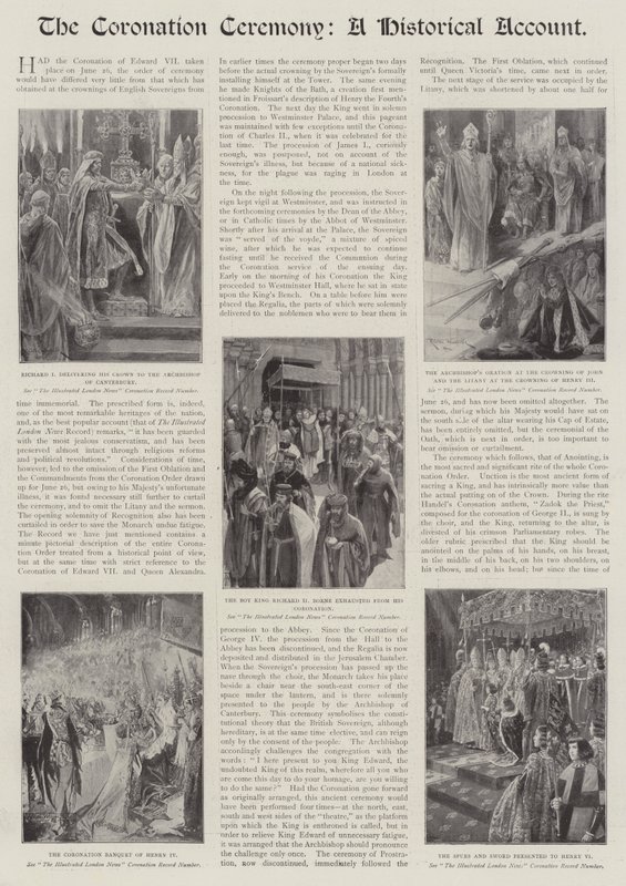 The Coronation Ceremony, a Historical Account by Richard Caton Woodville junior