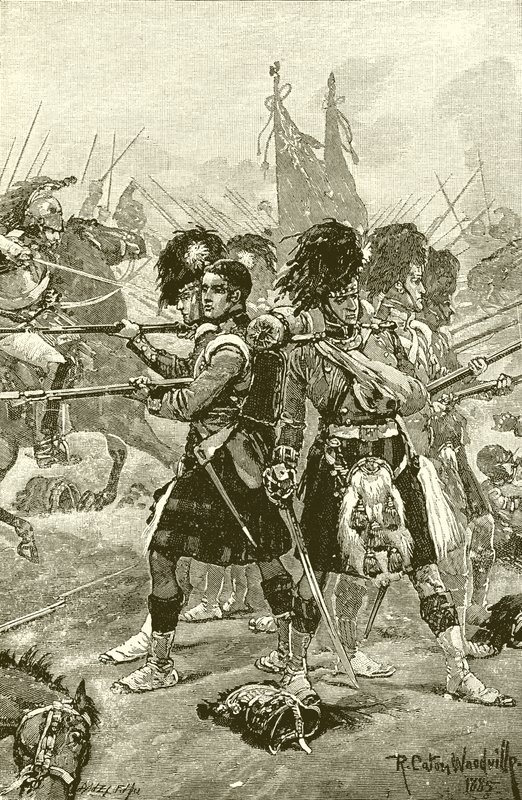 The Forty-Second Highlanders at Quatre Bras by Richard Caton Woodville junior