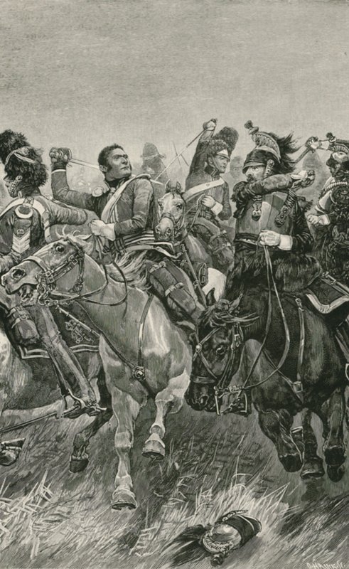 The Gallant Charge of the Scots Greys at the Battle of Waterloo by Richard Caton Woodville junior