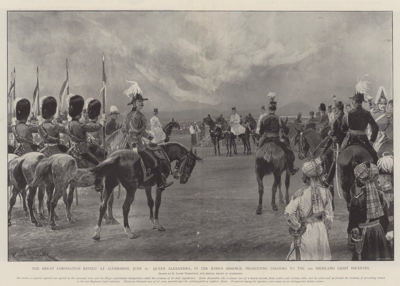The Great Coronation Review at Aldershot, 16 June, Queen Alexandra, in the King