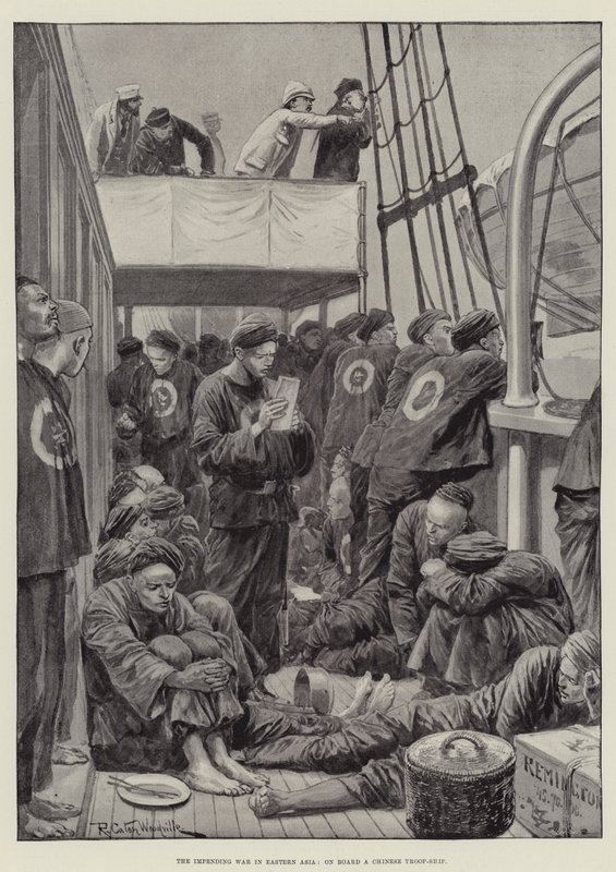 The Impending War in Eastern Asia, on Board a Chinese Troop-Ship by Richard Caton Woodville junior