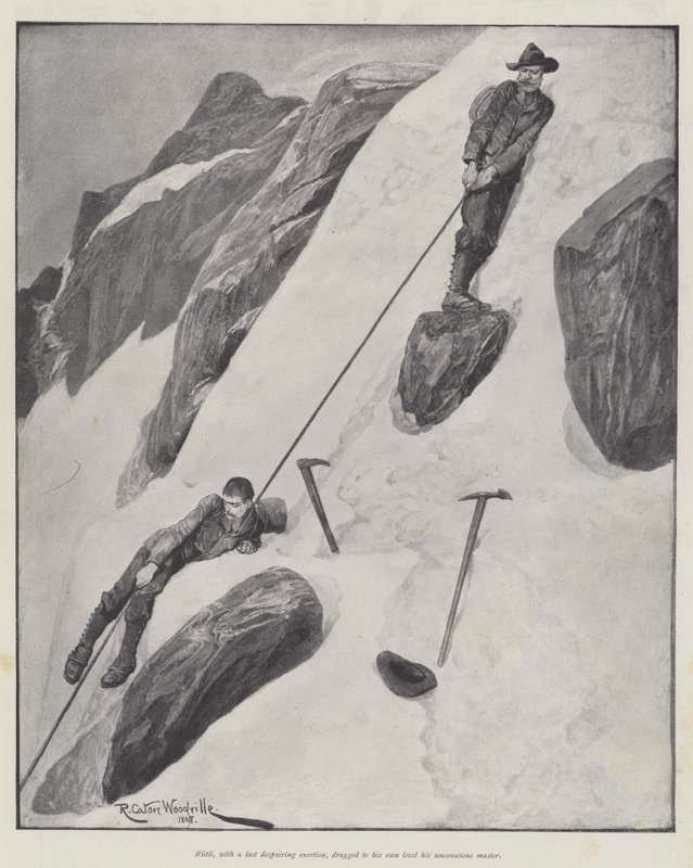 The Man and the Mountain, by Bret Harte by Richard Caton Woodville junior
