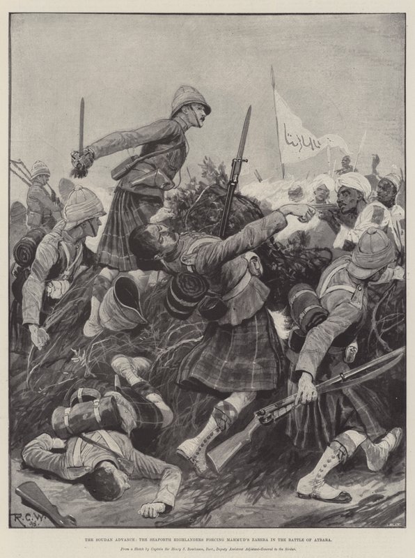 The Soudan Advance, the Seaforth Highlanders forcing Mahmud