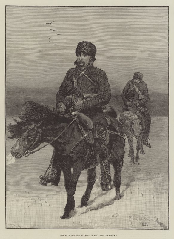 The Late Colonel Burnaby in His Ride to Khiva by Richard Caton Woodville junior