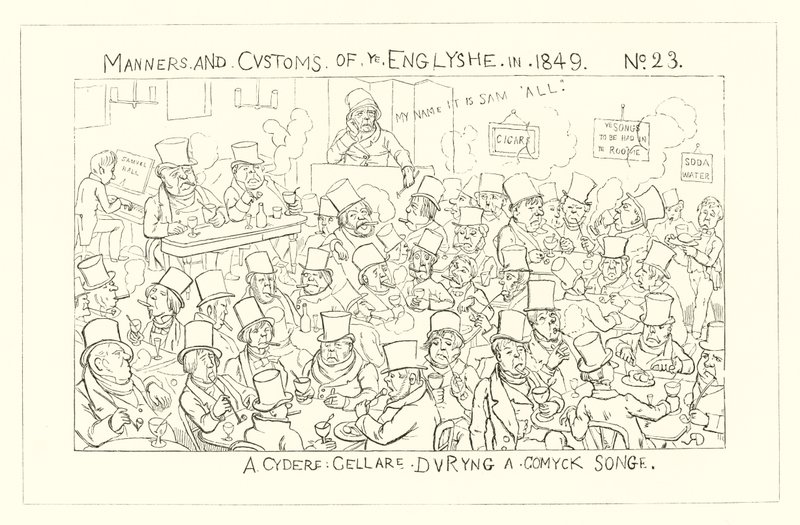 A Cider Cellar during a Comic Song (1849) by Richard Doyle