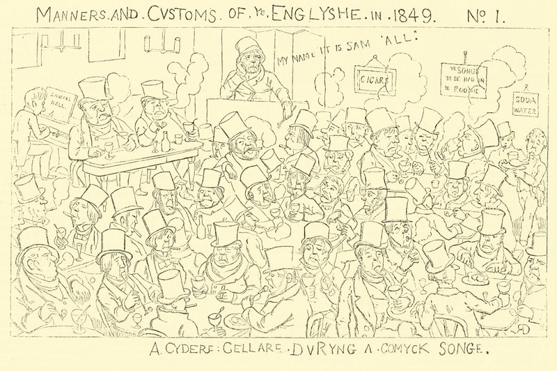 A Cider Cellar during a Comic Song by Richard Doyle