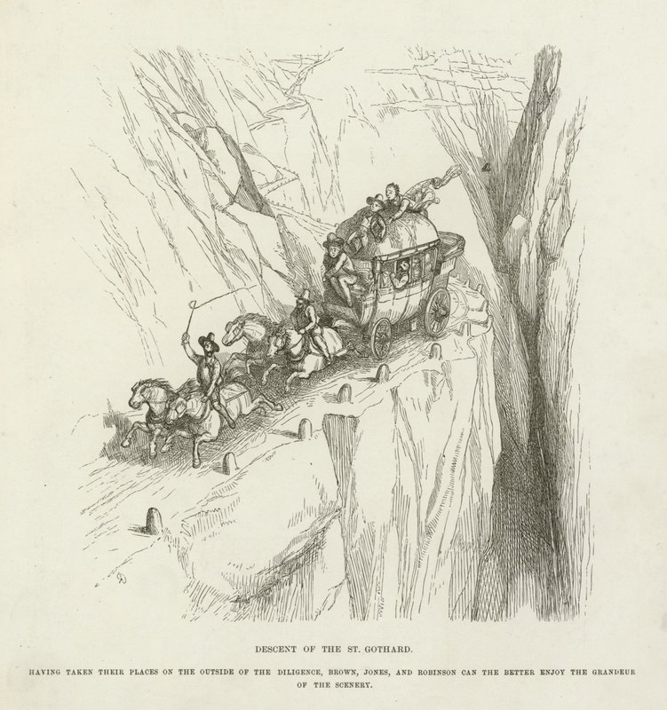 Descent of the St. Gothard by Richard Doyle