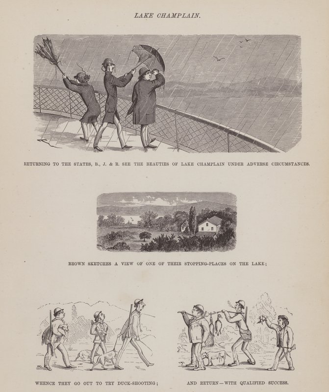 Page from The American Tour of Messrs Brown, Jones and Robinson by Richard Doyle