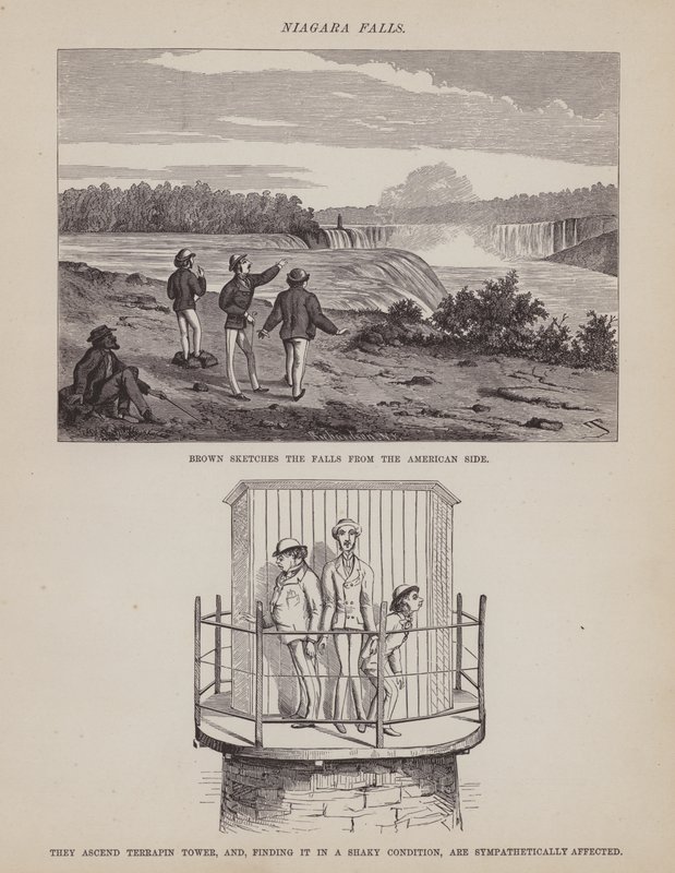 Page from The American Tour of Messrs Brown, Jones and Robinson (engraving) by Richard Doyle