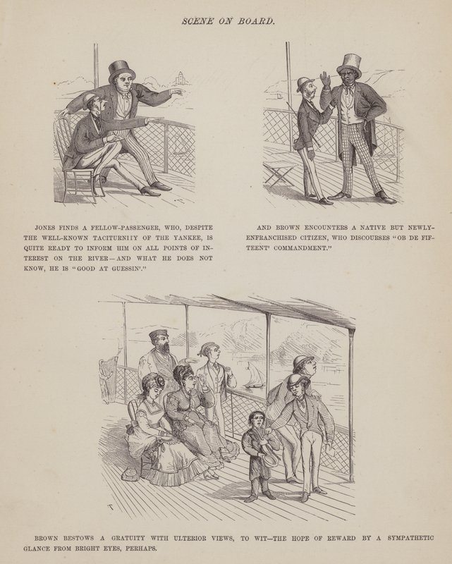 Page from The American Tour of Messrs Brown, Jones and Robinson (engraving) by Richard Doyle