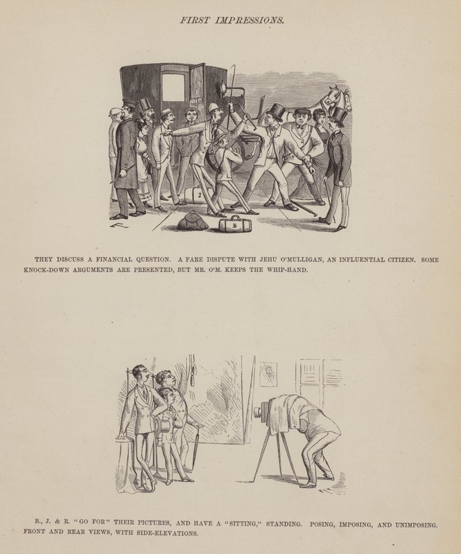 Page from The American Tour of Messrs Brown, Jones and Robinson (engraving) by Richard Doyle