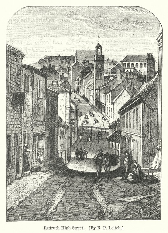 Redruth High Street by Richard Principal (after) Leitch