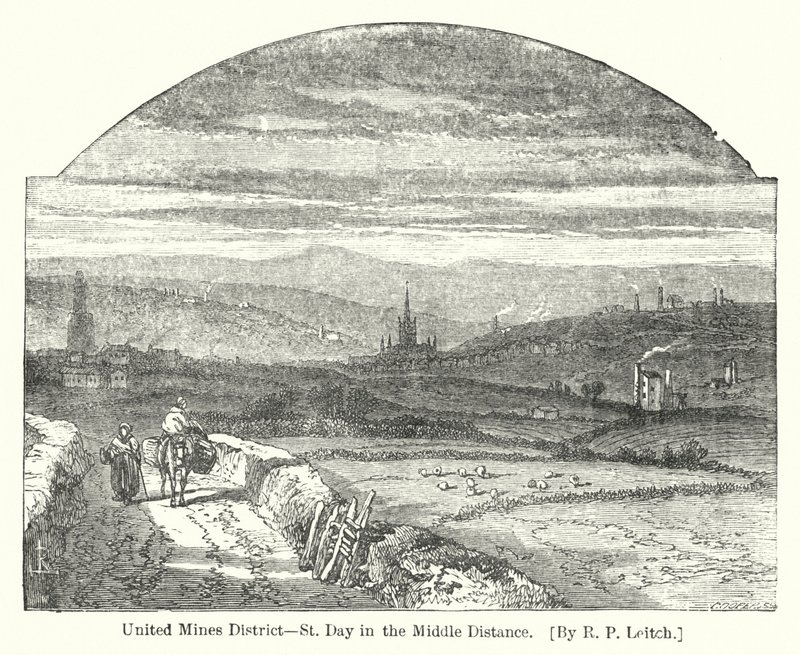 United Mines District, St Day in the Middle Distance by Richard Principal (after) Leitch