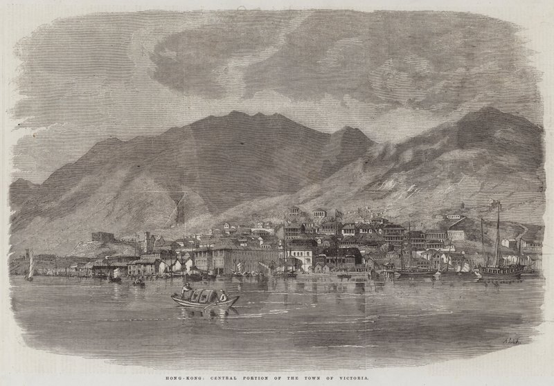 Hong-Kong, Central Portion of the Town of Victoria by Richard Principal Leitch