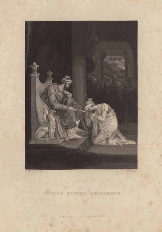 Esther before Ahasuerus by Richard Westall